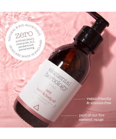 Elemental Herbology Zest Bath & Body Oil | Revitalizing Essential Oils Blend | Marjoram Sweet Orange & Rosemary | 4.9 fl. oz | Cruelty Free International Shipping - Buy Online on GoSupps.com