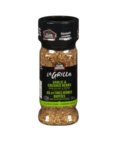 Club House (CLUC0) Grilling Made Easy Garlic & Crushed Herbs with Sea Salt & Pepper All Purpose Seasoning 155g