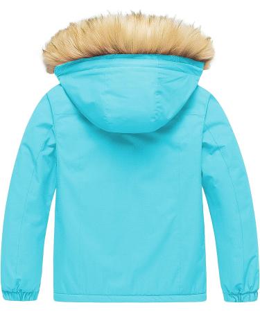 Pursky Girl's Waterproof Ski Jacket - Kids Winter Snow Coat 10-12 Years Blue - Buy Online on GoSupps.com