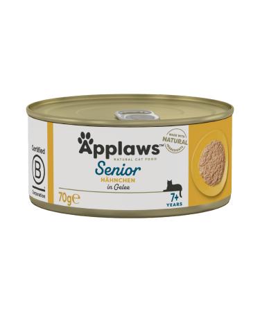 Applaws Senior Chicken in Jelly Wet Cat Food (24 Cans) (24 x 70g) (may vary) Senior - Chicken in Jelly 70 g (Pack of 24)