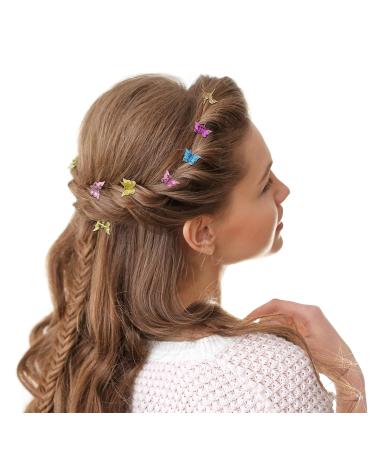 EAONE 50-Piece Butterfly Hair Clips Set for Girls and Women - Metallic Color Hair Accessories in Cute Mini Clips - Ideal for 90s and 2000s Style - Includes Storage Box - Buy Online on GoSupps.com