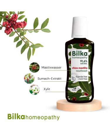Bilka Homeopathy Chios Mastiha Mouthwash - Natural Gum Protection Plaque Reducing Fluoride & Menthol Free - 250ml - Buy Online on GoSupps.com