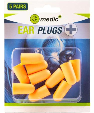 CS Medic Ear Plugs - Soft Foam - Pack of 10 Pairs - Best for Noise Reduction - Work - Sleep - Flying - Concerts - Buy Online on GoSupps.com