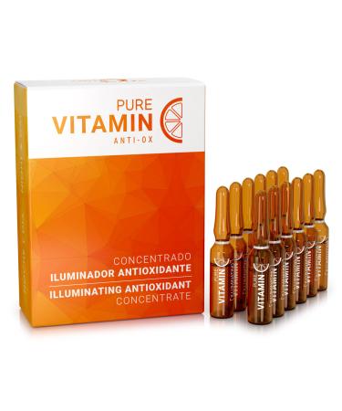 Noche Y Dia Vitamin C Ampoule Oil - Anti Aging Face Moisturizer Serum with Ascorbic Acid - Hydrate and Firm Skin - Boost Collagen - 12 x 2mL (.07 fl oz)