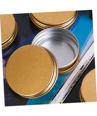 Housoutil 2 Sets 10 Pcs Gold Threaded Aluminum Box Containers Cosmetic Tins Aluminium Boxes Cream 5.2x2cmx2pcs Goldenx2pcs - Buy Online on GoSupps.com