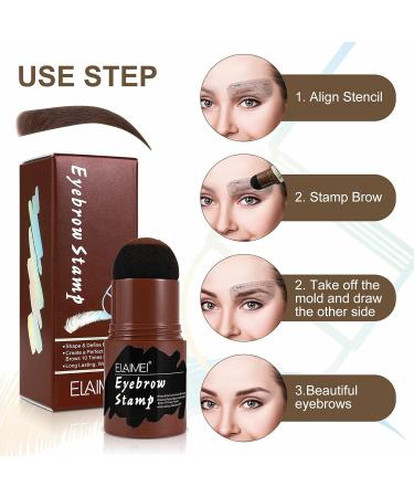 Buy Reusable Eyebrow Stencil Set | Natural Brow Powder & Stamp for Flawless Makeup - Worldwide Shipping - Buy Online on GoSupps.com
