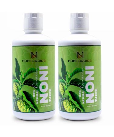 2 Pack Pure Hawaiian Noni Juice: Original & Authentic. Made with 100% Noni Fruit. No Added Flavors. Not from Concentrate. Premium Superfood