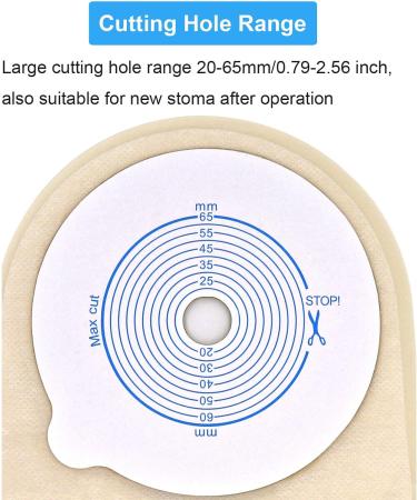 One Piece Ostomy Bag Drainable Pouches Colostomy Ostomy Care Bag Incontinence Bags for Ileostomy Care Supplies Cut to Fit 20-65MM(Pack of 10) - Buy Online on GoSupps.com