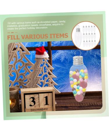 PRETYZOOM 24pcs Small Light Bulb Candy Bottle Ornament Plastic Containers Candy Packaging Bottle Party Bottle - Buy Online on GoSupps.com