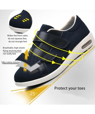 Breathable Large Size Diabetic Shoes | Orthopedic Slippers with Easy Bar Strap Closure | Wide Fit 42EU Mixed Colors - Buy Online on GoSupps.com