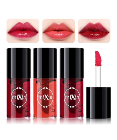 3 Colors Lip Stain Tint Set Lip Stain Long Lasting Waterproof Mini Watery Liquid Lipstick Velvet Plump Lip Gloss For Lip Cheeks And Eyes Korean Lip Tint Moisturizing Easy Apply  Non-Sticky(123) 4