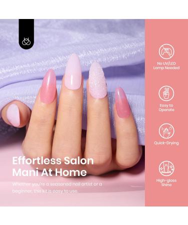 Beetles Dip Powder Nail Starter Kit - 7 Colors (Nude Pink Brown White) | DIY Dipping Powder Set with Complete Accessories - Buy Online on GoSupps.com