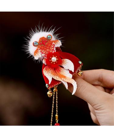 AJOIDR Festive Embroidered Hair Clip Sweet Girls Cute Hair Barrettes Clip Headwear Pompoms Accessories for Women Girls - Buy Online on GoSupps.com