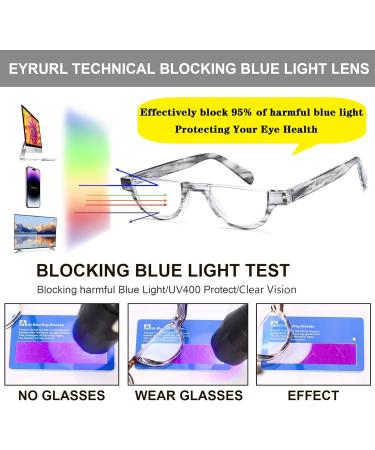 Buy EYEURL Half Frame Reading Glasses for Women - 4 Pack Blue Light Blocking Rimless Readers - 1.25x Magnification - Buy Online on GoSupps.com