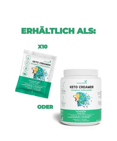 Simply Keto Creamer 450g - Sugar-Free Ketogenic Coffee Enhancer with Coconut Oil & Pasture Butter - Delicious Milk Coffee Low-Carb & High Taste - Buy Online on GoSupps.com