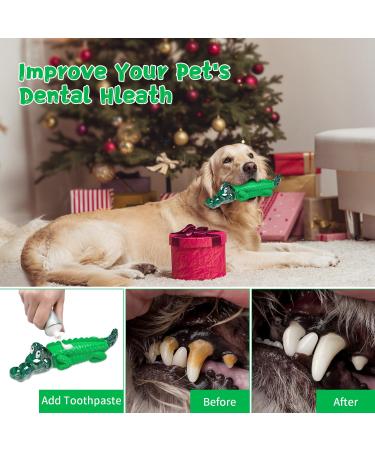 ALEATH Indestructible Dog Chew Toy for Large & Medium Breed - Tough Dog Toys for Aggressive Chewers - Green - Buy Online on GoSupps.com