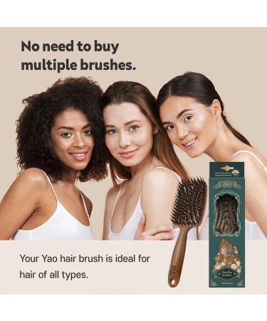 Mother's Corn Boar Bristle Hair Brush - Detangle & Ventilated Brush for All Hair Types | Promotes Shine and Texture - Buy Online on GoSupps.com