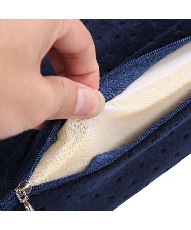 Memory Travel Cushions - Ergonomic Cotton Neck Support Pillows for Pain Relief | Dark Blue Eyelash Extension Headrest - Buy Online on GoSupps.com