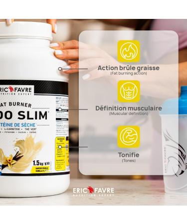 ERIC FAVRE ABDO SLIM PROTEIN - Chocolate - Multi-action slimming protein based on Whey protein Green Tea Carnitine Minerals - 500g - French Laboratory Eric Favre - Buy Online on GoSupps.com