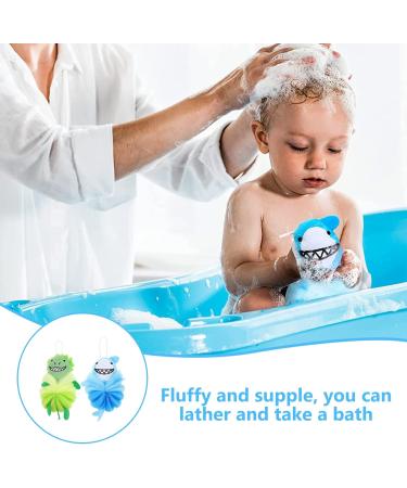 FOMIYES 2pcs Baby Loofah Exfoliating Bath Puff | Cute Animal Shower Scrubber 18x11CM | Ideal for Kids & Gentle Cleansing - Buy Online on GoSupps.com