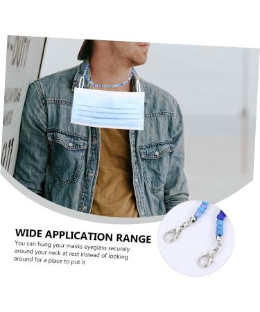 SESESFOUFU Glasses Mask Chain Lanyard - Slide-Resistant Anti-Slip Mask Band & Necklace | Durable 50cm Pearls for Glasses & Masks - Buy Online on GoSupps.com