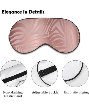 Shop Rose Gold Zebra Skin Sleep Mask | Adjustable Eye Shades for Women | Comfortable & Stylish Sleeping Cover - Buy Online on GoSupps.com