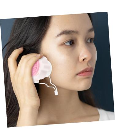 Angoily Man face Brush Multifunctional Washing Device Silica Gel Frosted Cleaner White Handle Shower for Body Silicone Bath Scrubber Cleansing Brush 5.50X5.00X2.00CM - Buy Online on GoSupps.com