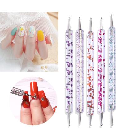 Nail Art for Women 5Pcs/Set Nail Pen Long Lifespan Easy to Use Acrylic Double-Head Nail Art Drawing Liner for Beauty Nail Art Brush for Salon - Buy Online on GoSupps.com