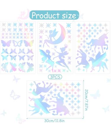 Glow in The Dark Unicorn Fairy Butterfly Wall Decals - Fluorescent Adhesive Stickers for Nursery Girls Bedroom - Home Decoration - Buy Online on GoSupps.com