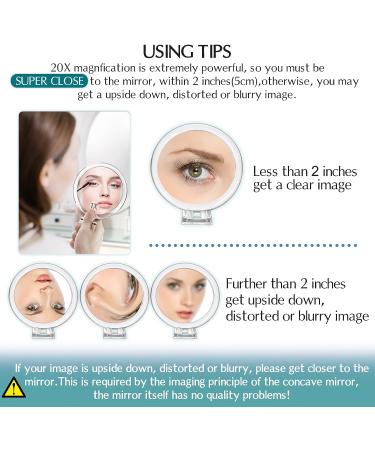 6-Inch 20X Magnifying Makeup Mirror for Tweezing and Blemish Removal - Buy Online on GoSupps.com
