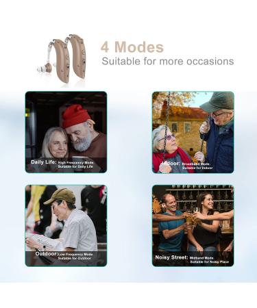 Hearing Aids for Seniors Rechargeable with Noise Cancelling  AMERFIST Personal Hearing Amplifier for Adults Severe Hearing Loss  G25 Digital Ear Hearing Assist Devices with Volume Control(Brown) - Buy Online on GoSupps.com