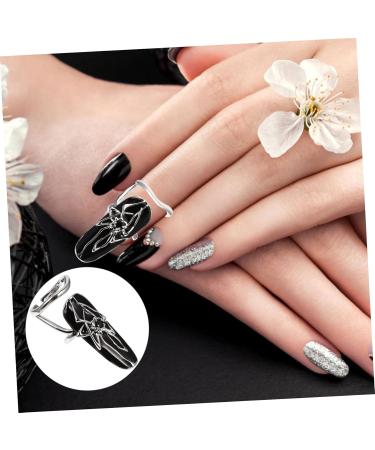 minkissy Spider Nail Ring Rings for Women Nail Art Charm Full Ring Gothic Vampire Nails Halloween Nail Rings Gothic Nails Ring Press on Fake Nail Alloy Manicure Miss Jewelry 3.2X1.3X1.2CM Extended Spider - Buy Online on GoSupps.com
