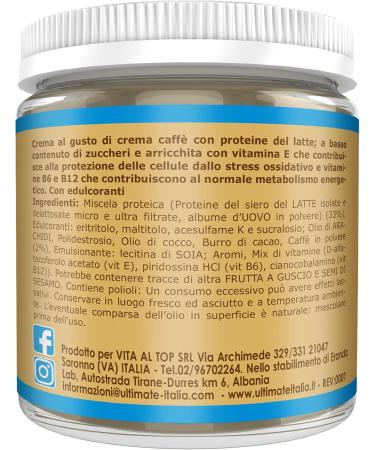 Ultimate Italia - 30% spreadable protein cream sugar-free - 250 g - coffee taste - low calories gluten free with vitamins - Buy Online on GoSupps.com