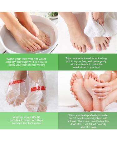 2 Pairs Foot Peeling Mask Exfoliating Foot Mask Exfoliating Peeling Foot Mask for Foot Care Very Dry and Damaged Feet Mask Foot and Callus Peeling Foot Care (Aloe Vera) - Buy Online on GoSupps.com