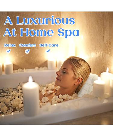 4D Mesh Bath Pillow with Anti-Slip Suction Cups for Neck and Back Support - Spa Tub Jacuzzi Relaxation - Father's Day Gift - Buy Online on GoSupps.com