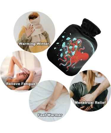 NAANLE OCTOPUS MOON 2L Transparent Hot Water Bottle - Large Heat & Cold Therapy for Pain Relief - Ideal for Bed & Comfort - Buy Online on GoSupps.com