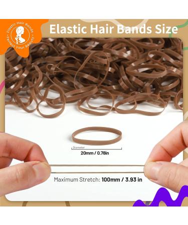 Teenitor 300pcs Elastic Hair Bands - Light Brown Rubber Ties for Kids & Teens | Best Small Hair Accessories - Buy Online on GoSupps.com