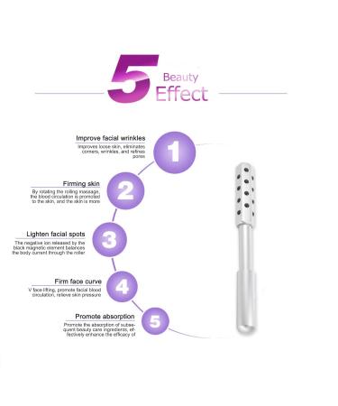 38 Beauty Germanium Roller - Uplifting Facial & Body Skin Care Tool for Tightening Reducing Wrinkles & Eye Pouches | Silver - Buy Online on GoSupps.com