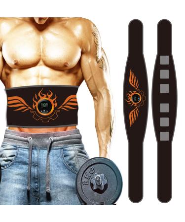 LEMEG EMS training device belly trainer electrically EMS abdominal muscle trainer abdominal muscle trainer with EMS technology - 8 modes & 19 intensities zero hard home