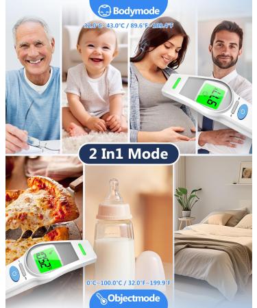 Thingling Contactless Thermometer for Children & Adults - Digital Baby Thermometer with Large LCD Display & Backlight for Home Use - Fast & Accurate Temperature Measurement - Buy Online on GoSupps.com