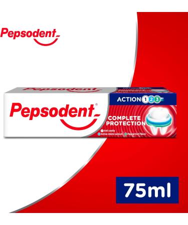 Unilever Pepsodent Complete protection toothpaste with fluorine and calcium to defend against caries during the day 75 ml 6 x 75 ml - Buy Online on GoSupps.com