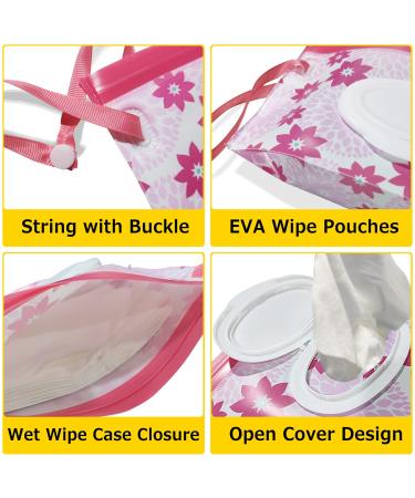 Entyle Portable Wet Wipe Pouch 3-Pack - Eco-Friendly Reusable Baby Wipe Dispenser for Travel - Pink - Buy Online on GoSupps.com