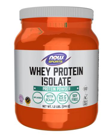 Now Foods Sports Whey Protein Isolate Unflavored 1.2 lbs (544 g)