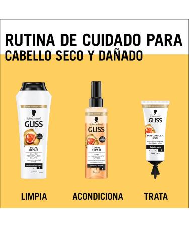  Gliss Gliss - Mini mask for dry hair - Total Repair - 20 units of 15 ml (300 ml) - Repair range - Travel size - Buy Online on GoSupps.com