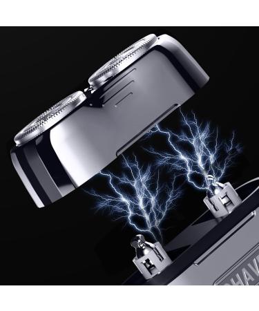TyCylKu Electric shaver for men battery operated cordless and dry small beard trimmer for close shaves Silver - Buy Online on GoSupps.com