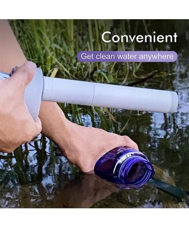 SurviMate 0.01m Ultra-Filtration Filtered Water Bottle - 4-Stage Filtration - 22 oz Purple - Buy Online on GoSupps.com