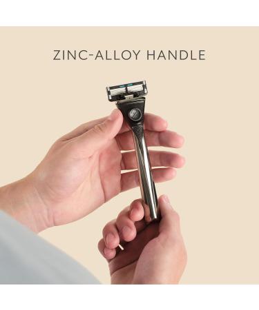 Dollar Shave Club VIP Shave Set | 4 Refill Cartridges Heavy Metal Handle Shave Butter & Razor Cover - International Shipping Available - Buy Online on GoSupps.com