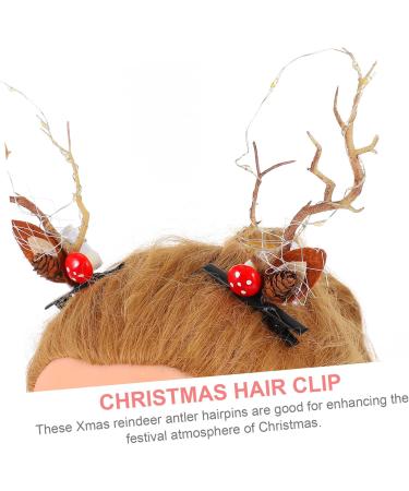 minkissy 2 Pairs Luminous Antler Hair Clip Girl Hair Accessories Hair Claw Clips Clothing Deer Christmas Hair Clips Reindeer Ears Clips Christmas Hair Accessories Glowing Hair Clip Abs Led - Buy Online on GoSupps.com