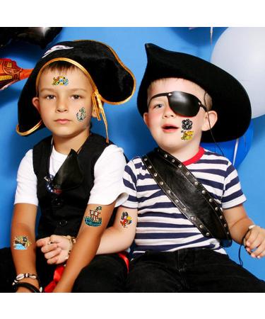 Pirate Tattoo Set - 109 Pcs Neverland Pirate Temporary Tattoos for Kids Birthday Party Favors - Buy Online on GoSupps.com