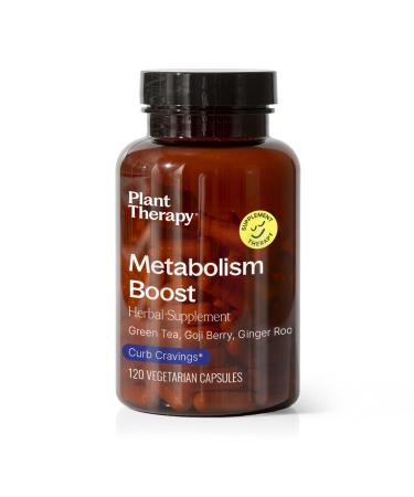 Plant Therapy Metabolism Boost Herbal Supplement Capsules Optimize Fat Metabolism & Body Composition Supports Weight Management & Digestion 120 Vegetarian Capsules (4 month supply) Made in the USA